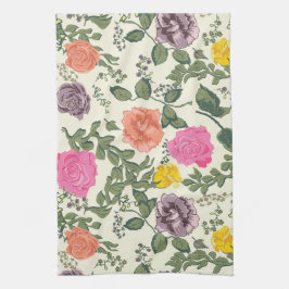 Rosas na Toalha Bloom Tea Towel