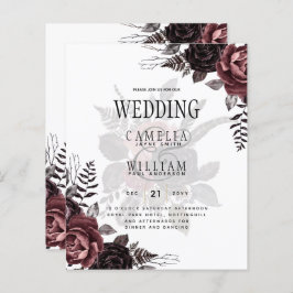 Rosas Negras Escuros de Borgonha Queda Inverno