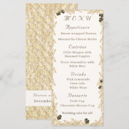 Rosas Ornamentadas Menu Simples