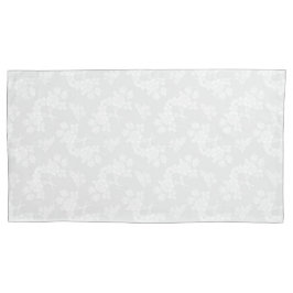 Rosas Padrão Floral Branco sobre Cinza de Luz Quen