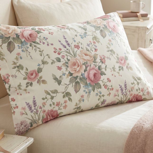 Rosas Pastel Elegantes Shabby Chic (Criador carregado)