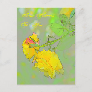 Rosas, pegue suas lindas rosas aqui! Cartão postal