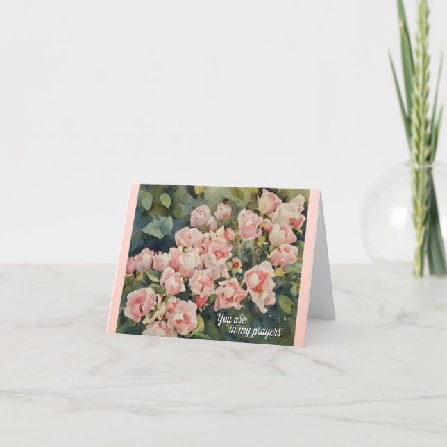Rosas pequeninos - Você está no meu Cartão de Oraç (Frente)