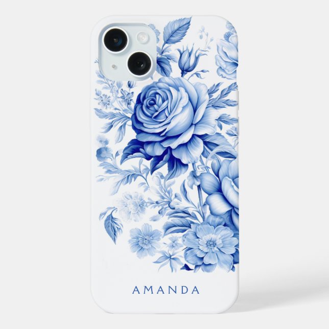 Rosas Personalizadas Belos Azul/Branco (Verso)