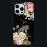 Rosas Personalizados do Chic Vintage & Iris<br><div class="desc">Brincadeiras bonitas,  eternos e elegantes de rosas brancas e rosa artísticas,  péonas e íris roxa com folhagem delicada. Inclui um campo de texto editável para sua personalização e a cor de fundo é personalizável.</div>