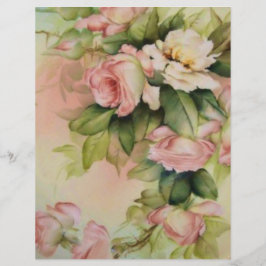 Rosas Pintados À Mão Papel Artesanato De Arte Flor