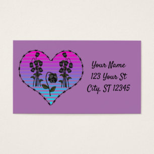 Rosas Pretos Selvagens de Coração com Fio Barbed