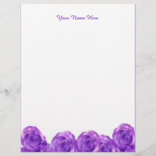 Rosas Púrpuros - Cabeçalho Personalizado