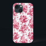 Rosas Românticos Antiguos Rosa-Rosa em Branco<br><div class="desc">Rosas cor-de-rosa monocromáticas Elegantes e sem costura, em fundo branco.</div>