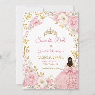 Rosas Rosa Bege Golden Quinceañera Salve a Data