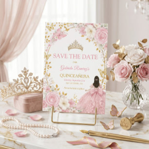 Rosas Rosa Bege Golden Quinceañera Salve a Data