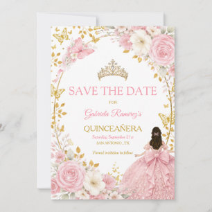 Rosas Rosa Bege Golden Quinceañera Salve a Data