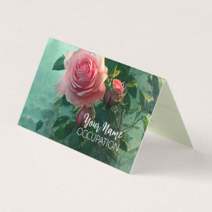 Rosas rosa - Cartão de visita