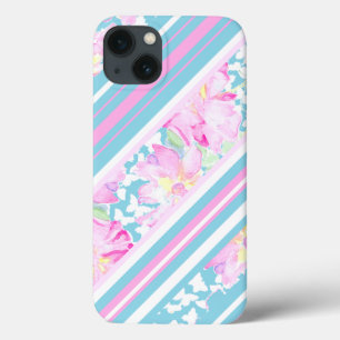 Rosas Rosa-Chic, Tiras Turquesas: Mala iPad