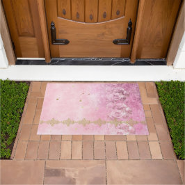 Rosas Rosa Damask Grunge - Porta, tapete