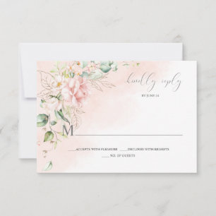 Rosas rosa Douradas deixa verde RSVP