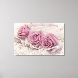 Rosas Rosa E Arte Canvas De Vida Estática