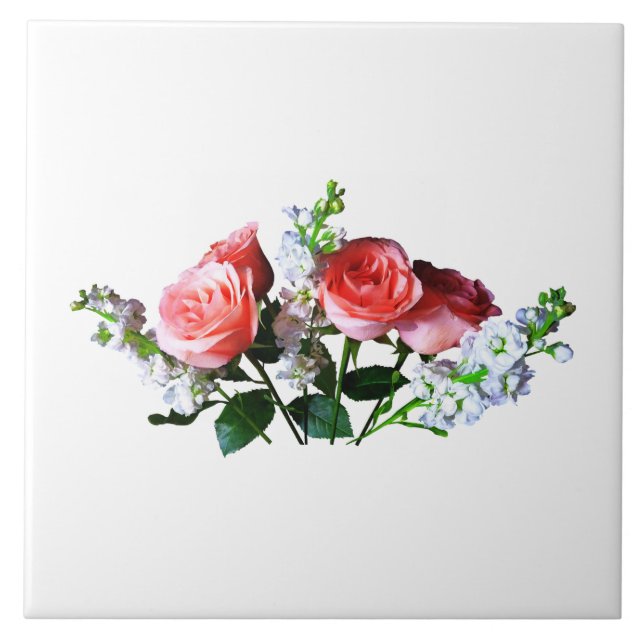 Rosas rosa e Snapdragons (Frente)