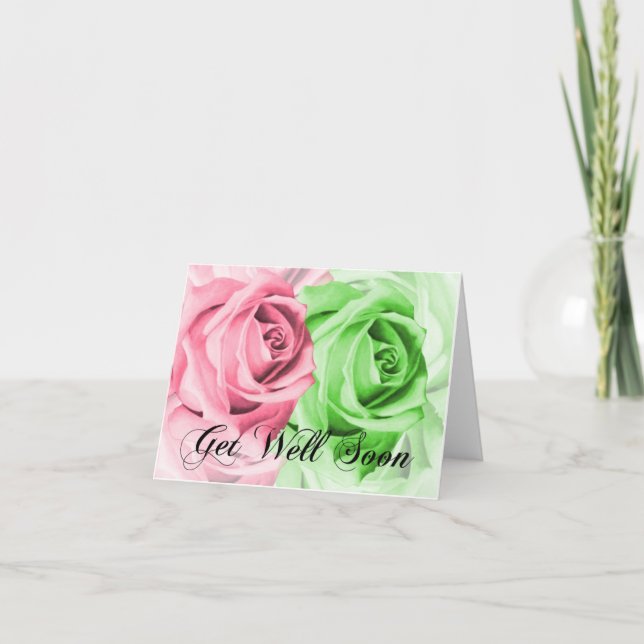 Rosas Rosa e Verde recebem um bom cartão em breve (Frente)