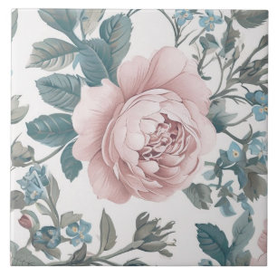 Rosas Rosa em Branco