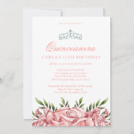 Rosas Rosa Escamosas | Convites para Quinceanera