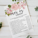 Rosas Rosa Jogo Floral Sobre ou Sob Folheto<br><div class="desc">Jogo Sobre ou Sob chá de panela. Moedas cor d'água suave rosas cor-de-rosa pinceladas. Coordenando o lado de trás. Itens correspondentes para concluir sua coleção de eventos estão disponíveis em nossa loja Zazzle!</div>