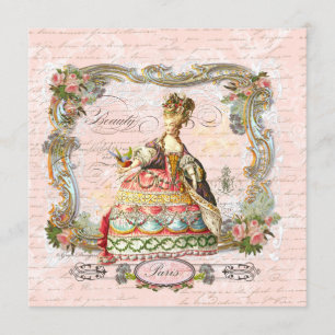 Rosas Rosa Marie Antoinette em Paris Convite
