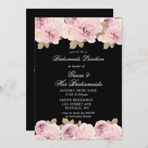 Rosas Rosa Negras Bridesmaids Roupa Luncheon Convi
