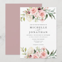 Rosas Rosa Românticas, Dusty Rosa, Convite para Ca