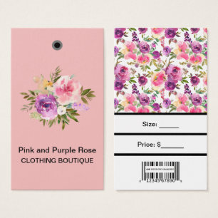 Rosas Rosa Roxo Personalizadas com Etiquetas de Pr