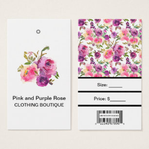 Rosas Rosa Roxo Personalizadas com Etiquetas de Pr