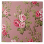 Rosas Rosa Vintage - Fundo Rosa antigo<br><div class="desc">Grelhas maravilhosas de rosas românticas elegantes e folhagem verde esmagadora sobre o fundo antigo de rosa. O padrão é perfeito e pode ser redimensionado para cima ou para baixo usando os botões scale   and - na ferramenta design.</div>