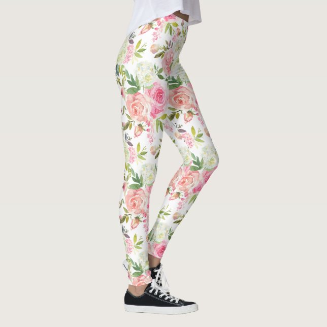 Rosas rosa Yoga Pilata picantes leggings (Direita)