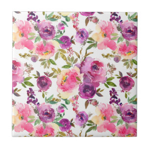 Rosas Roxas Purple Floral Feminino Moderno