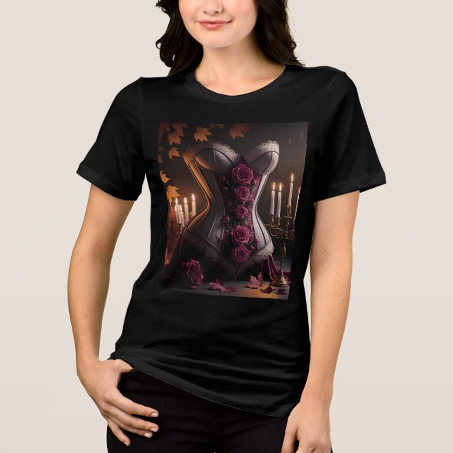 Rosas Roxos do Corpo Vitoriano Gótico outono (Frente)