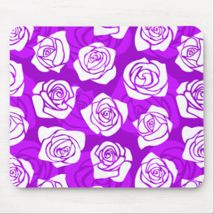 Rosas roxos Mousepad do vintage