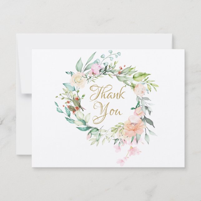 Rosas Russos Garland Business Cartões de agradecim (Frente)