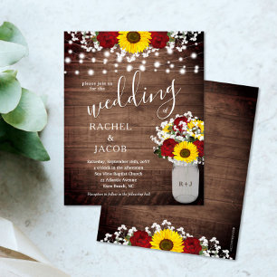 Rosas Rústicos Girassóis Jar Lights Orçamento C