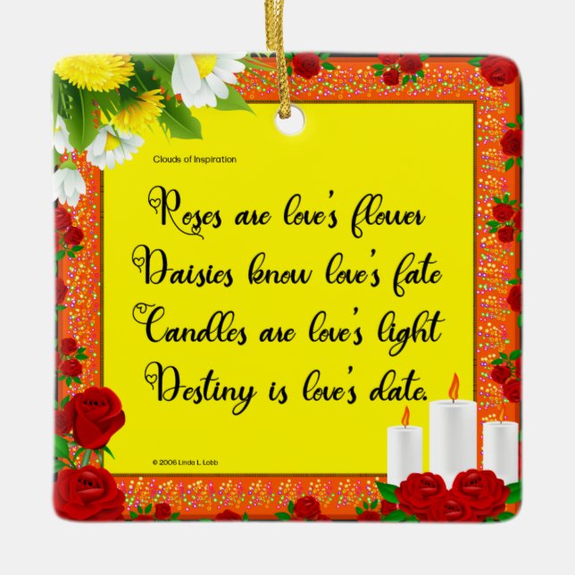 Rosas são ornamento da Flor do Amor (Frente)