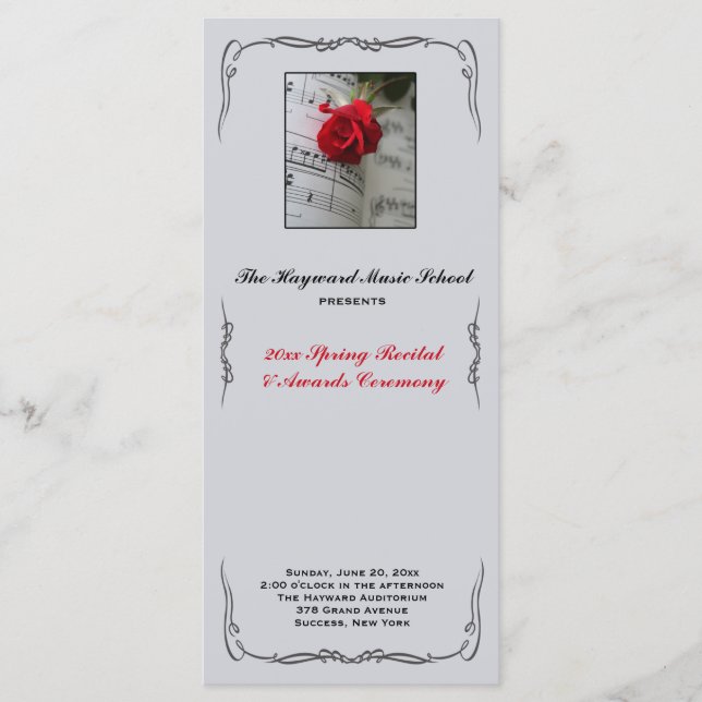 Rosas São Programa De Considerando Musical Vermelh (Frente)