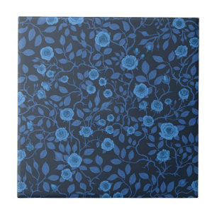 Rosas selvagens em azul