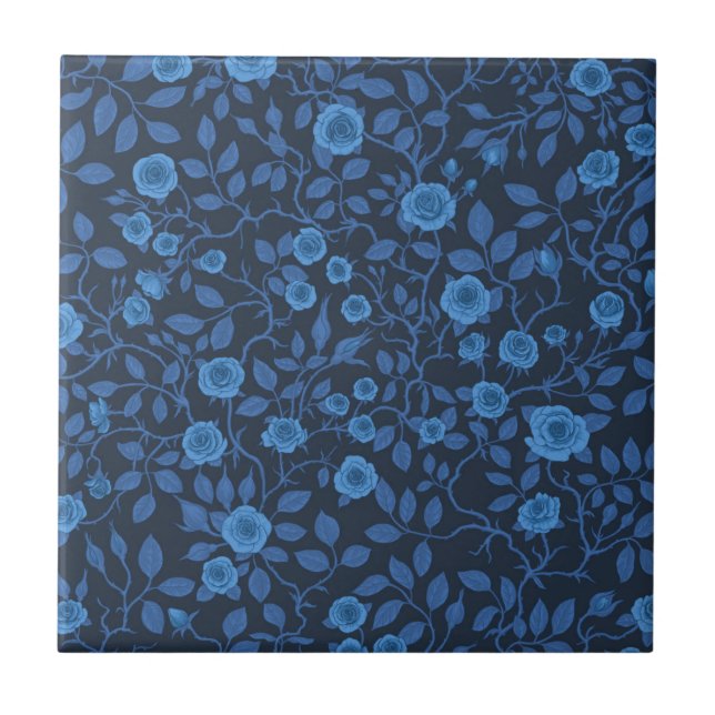 Rosas selvagens em azul (Frente)