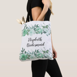 Rosas Verdes Personalizados Brag Tote