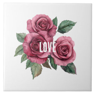 Rosas vermelhas brancas Floral Love