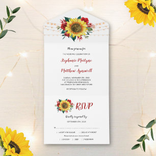 Rosas vermelhas de girassol Luzes Floral Casamento