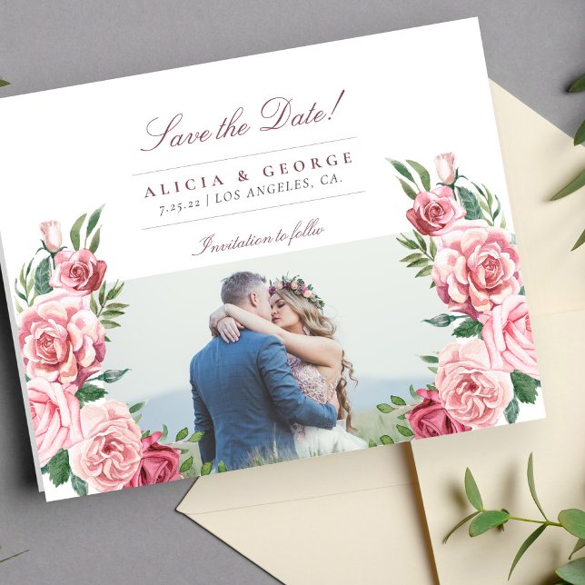 Rosas vermelhas de orçamento foto casamento salvar (Criador carregado)