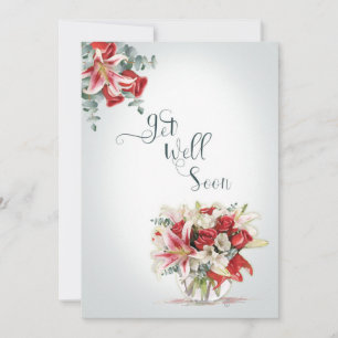 Rosas vermelhas e Buquês floristas de lírios