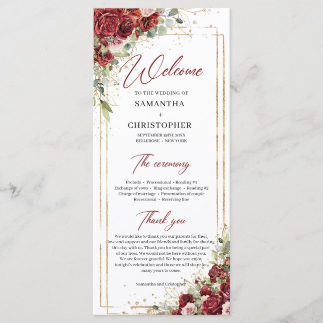 Rosas vermelhas profundas abanam flores, programa  (Frente)