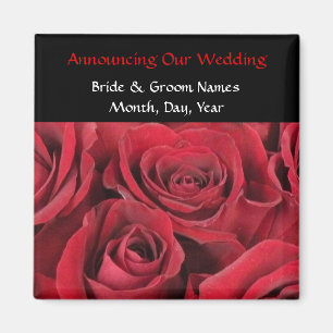 Rosas vermelhas que Wedding a imã salve a data