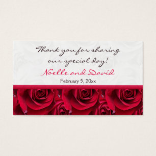 Rosas vermelhas que Wedding abundante o Tag do